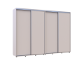 Šatní skříň s posuvnými dveřmi Doros Sigma Slim Kašmír 2+2 dveře 290x60x214.4 (42005605)