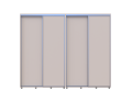 Šatní skříň s posuvnými dveřmi Doros Sigma Slim Kašmír 2+2 dveře 260x60x214.4 (42005599)