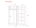 Sada Promo s policemi Šedá 2+2 dveře 180x48x204 (80737771)