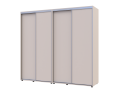 Šatní skříň s posuvnými dveřmi Doros Sigma Slim Kašmír 2+2 dveře 230x60x214.4 (42005593)