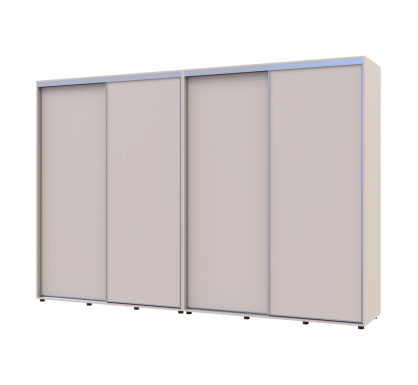 Šatní skříň s posuvnými dveřmi Doros Sigma Slim Kašmír 2+2 dveře 320x60x214.4 (42005611)