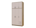 Šatní skříň Doros Rondy s vysokou antresolou Dub Artisan/Kašmír 3 dvere 121×52×260 (42005193)