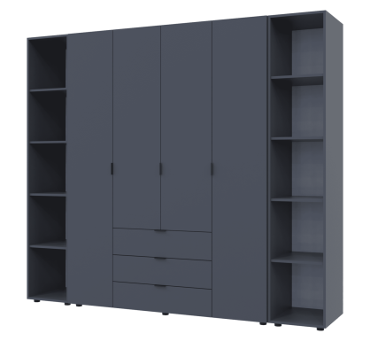 Set Doros Gelar se 2 regálů Grafit 4 dveře 231,4×49,5×203,4 (42005064)