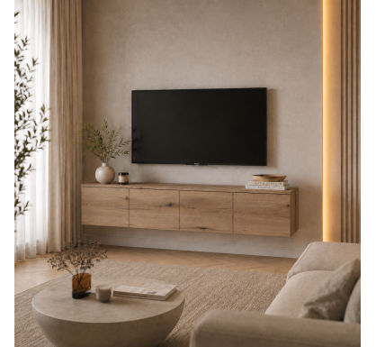 TV stolek Doros Levia Dub Evok 4 dveře 160x35x33 (41516094)