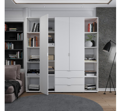 Set Doros Gelar se 2 regálů Bílý 3 dveře 192,6×49,5×203,4 (42005035)