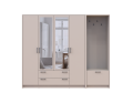 Šatní skříň Doros Rondi s věšákem a zrcadlem Kašmír 4 dvere 220x52x195 (42005402)