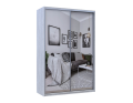 Šatní skříň Doros City Light Borovice Natti 2 zrcadla 150×60×225 (80736514)