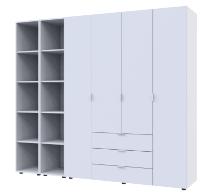 Set Doros Gelar se 2 regálů Bílý 4 dveře 231,4×49,5×203,4 (42005039)