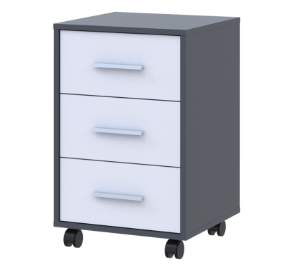 Komoda Doros T3 Grafit/Bílý 43×42×66,4 (41902062)