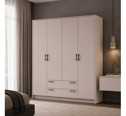 Šatní skříň Doros Rondi Kašmír 4 dvere 160x52x195 (80738477)