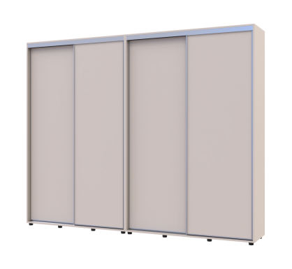 Šatní skříň s posuvnými dveřmi Doros Sigma Slim Kašmír 2+2 dveře 270x45x214.4 (42005600)