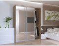 Šatní skříň Doros City Light Dub Sonoma 3 zrcadla 180×60×225 (42002057)