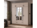 Šatní skříň Doros Rondy se zrcadlem a nadstavcem Kašmír 4 dvere 160x52x236 (80738480)