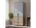Skříň na oblečení Doros Thorn Cremona Cannolo/Šedá 2 DTD/3Š police 90х51.6х200 (44900458)