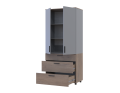 Skříň na oblečení Doros Thorn Cremona Cannolo/Šedá 2 DTD/3Š police 90х51.6х200 (44900458)