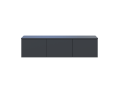 TV stolek Doros Levia Antracit 3 dveře 130x35x33 (41516289)