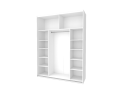 Skříň s posuvnými dveřmi Doros G-Caiser Bílá 2 Zrcadla 180x60x240 (42005019)