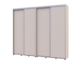Šatní skříň s posuvnými dveřmi Doros Sigma Slim Kašmír 2+2 dveře 250x45x214.4 (42005596)
