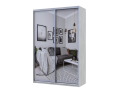 Šatní skříň Doros City Light Borovice Natti 2 zrcadla 150×60×225 (80736514)