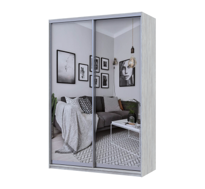 Šatní skříň Doros City Light Borovice Natti 2 zrcadla 150×60×225 (80736514)