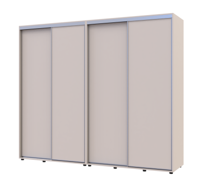 Šatní skříň s posuvnými dveřmi Doros Sigma Slim Kašmír 2+2 dveře 250x60x214.4 (42005597)