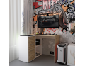 Kancelářský stůl Doros T8 Bílý/Dub Artisan 100 × 83 × 75 (41516060)