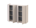 Botník se zrcadlem Doros Kassel Kašmír 4 DTD 128×40×110 (42005507)