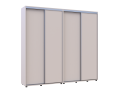 Šatní skříň s posuvnými dveřmi Doros Sigma Slim Kašmír 2+2 dveře 230x45x214.4 (42005592)
