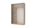 Šatní skříň Doros City Light Dub Sonoma 1 DTD / 1 zrcadlo 150×45×225 (42002037)