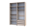 Šatní skříň se zásuvkami, policemi a nástavcem Doros Kasper Kašmír 2+2 LTD 180×48×245  (42005544)