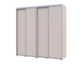 Šatní skříň s posuvnými dveřmi Doros Sigma Slim Kašmír 2+2 dveře 210x60x214.4 (42005589)