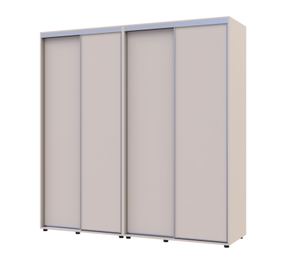 Šatní skříň s posuvnými dveřmi Doros Sigma Slim Kašmír 2+2 dveře 210x60x214.4 (42005589)