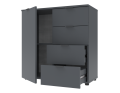 Komoda Doros Ron 1 1 dveře 4 zásuvky Grafit 80 × 38 × 81 (41516006)