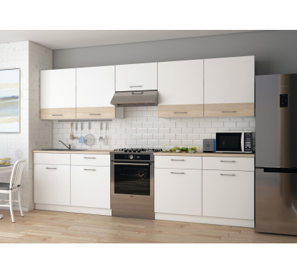 Kuchyně Lea Doros Bílá/Dub Sonoma DTD 300×60×250 (81000008)
