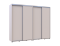 Šatní skříň s posuvnými dveřmi Doros Sigma Slim Kašmír 2+2 dveře 260x60x214.4 (42005599)