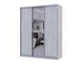 Šatní skříň Doros City Light Borovice Natti 2 DTD / 1 zrcadlo 180×60×225 (80736522)