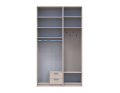 Šatní skříň Doros Rondi s věšákem, zrcadlem a vysokým nástavcem Kašmír 2 dvere 142x52x260 (42005406)