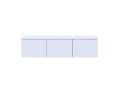 TV stolek Doros Levia Bílý 3 dveře 130x35x33 (41516288)
