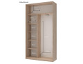 Šatní skříň Doros City Light Dub Sonoma 2 zrcadla 120×45×225 (44900068)