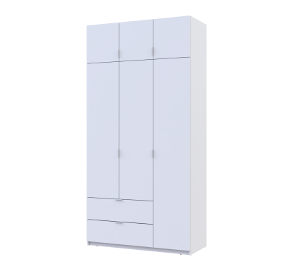 Šatní skříň Lukas Bílý/Bílý 3 dveře 120x50x240 (80737796)