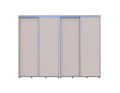 Šatní skříň s posuvnými dveřmi Doros Sigma Slim Kašmír 2+2 dveře 280x45x214.4 (42005602)