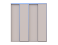 Šatní skříň s posuvnými dveřmi Doros Sigma Slim Kašmír 2+2 dveře 200x60x214.4 (42005587)
