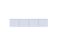 TV stolek Doros Levia Bílý 4 dveře 160x35x33 (41516091)
