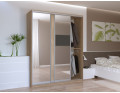 Šatní skříň Doros City Light Dub Sonoma 1 DTD / 2 zrcadla 180×60×225 (44900030)