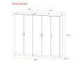 Sada Promo Šedá 2+3 dveře 225x48x204 (80737767)