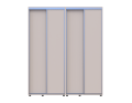 Šatní skříň s posuvnými dveřmi Doros Sigma Slim Kašmír 2+2 dveře 180x45x214.4 (42005582)