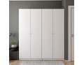 Skříň na oblečení Doros Promo Bílá 2+2 dveře 180×48×204 (42005008)