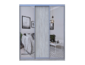 Šatní skříň Doros City Light Borovice Natti 1 DTD / 2 zrcadla 180×60×225 (80736520)