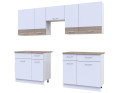 Kuchyně Lea Doros 2,6 m Bílá/Dub Sonoma DTD 260×60×250 (81000009)