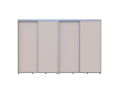 Šatní skříň s posuvnými dveřmi Doros Sigma Slim Kašmír 2+2 dveře 330x45x214.4 (42005612)